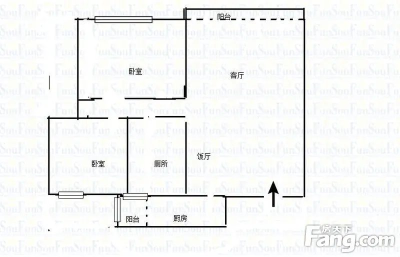 龙井佳苑二期龙井佳苑二期 2室 户型图 2室1厅1卫1厨 0.00㎡