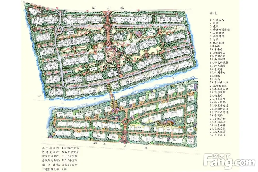 效果图:楼栋平面分布图