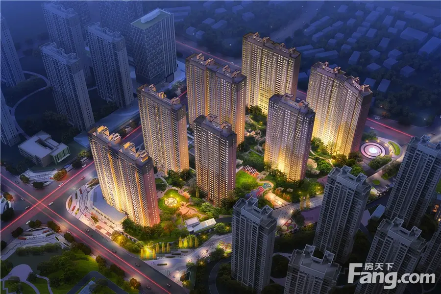 效果图:夜景鸟瞰效果图