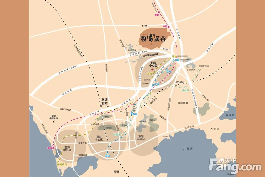 交通图:区位示意效果图