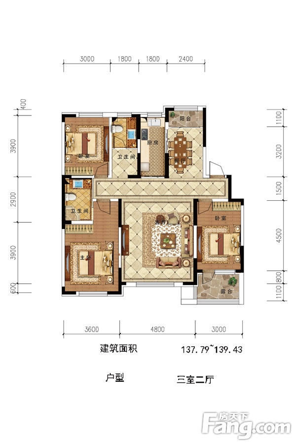 高层137平米户型图