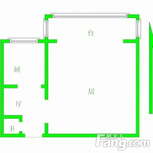 灵江里南向一室 简装中层 月租1300押一付三