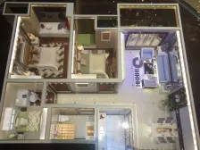 此房屋精装修三房,全新装修拎包入住