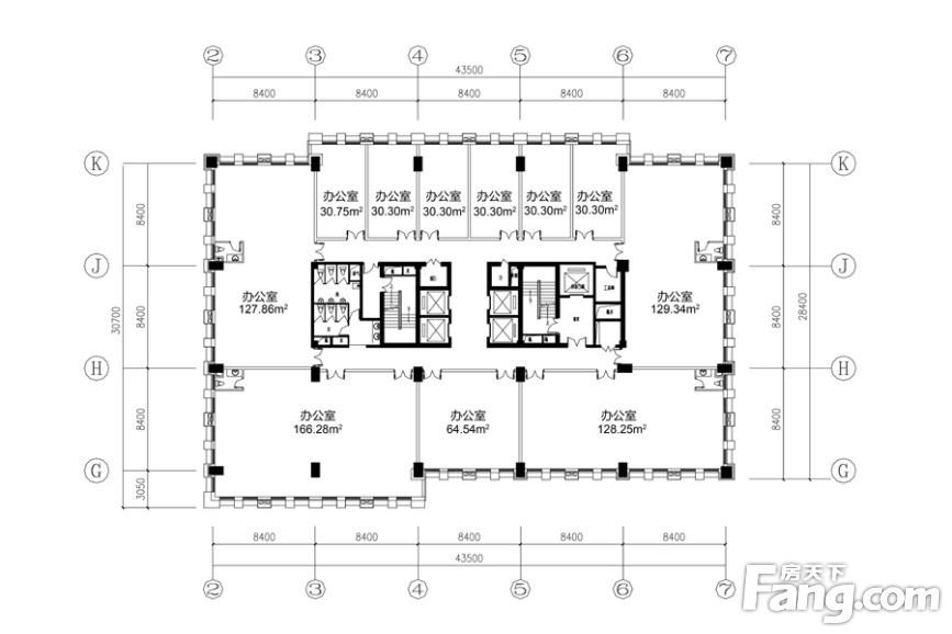 国际金融大厦楼栋平面图-哈尔滨写字楼网-房天下