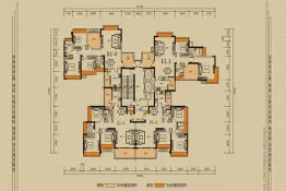 梦想典城3室2厅1厨2卫建面121.23㎡