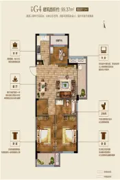 联佳爱这城3室2厅1厨1卫建面99.37㎡
