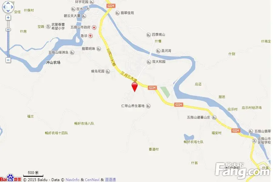 五指山澜湖岸边度假小区交通图