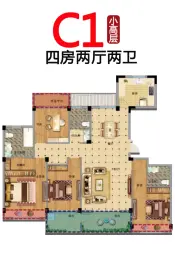 佳源·东方都市4室2厅1厨2卫建面160.0㎡