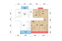 翰林学府4室2厅1厨2卫建面143.82㎡