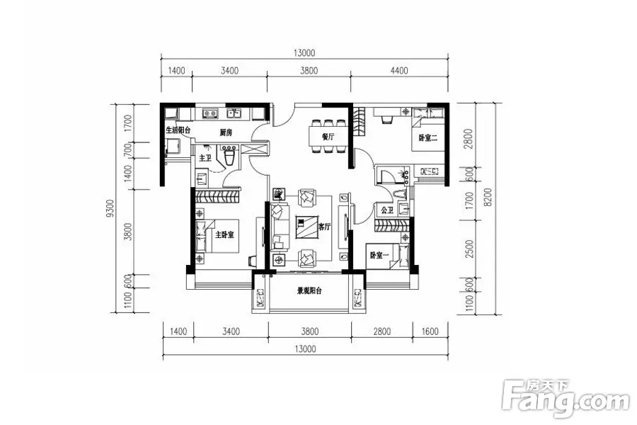 东平海伦湾双龙抱珠户型赠送一个车位