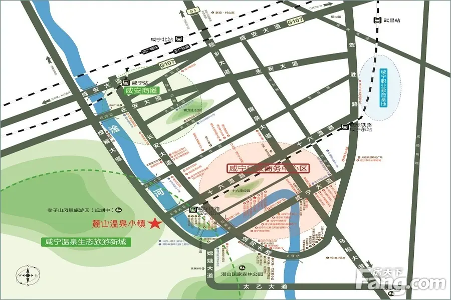 麓山温泉小镇交通图