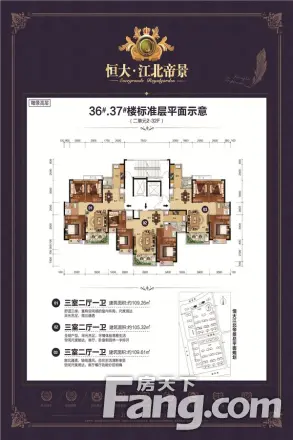 恒大江北帝景户型图