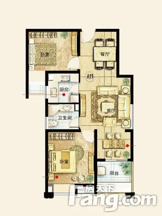 钵池山花园户型图