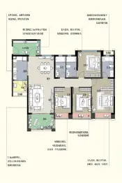 中心城4室2厅1厨3卫建面152.99㎡