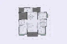 恒福·山语海3室2厅1厨3卫建面168.0㎡