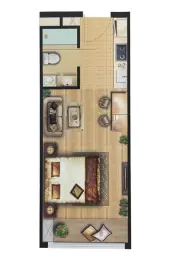 亿博青春汇1室1厅1厨1卫建面30.0㎡
