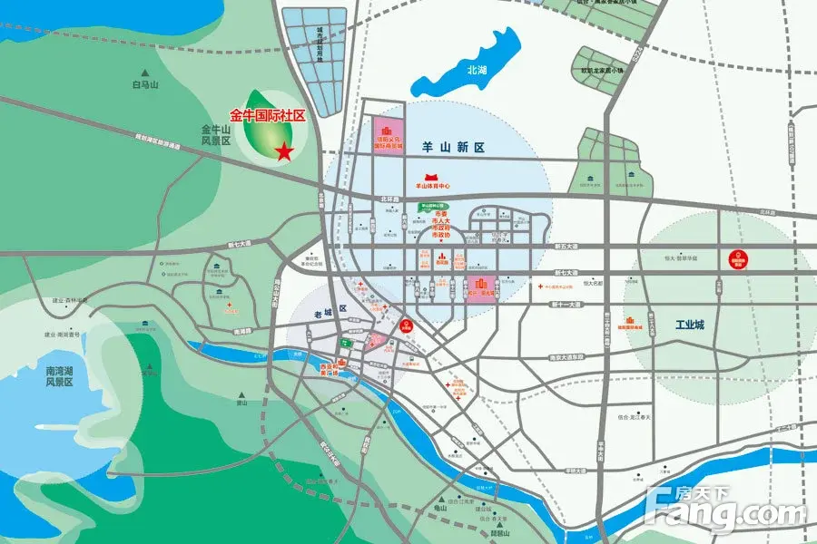 金牛国际社区交通图