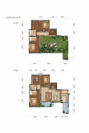三里花城5室2厅1厨4卫建面223.0㎡